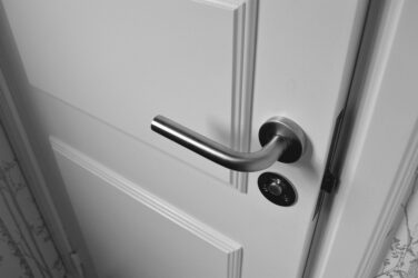tenant door. you can refuse landlord entry in alberta if proper notice is not given.