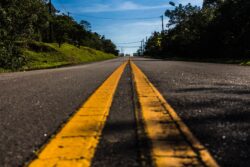 Driving on the highway. Class 7 learners can drive on the highway legally in Alberta, Canada.