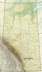 map of calgary in southern alberta from wikipedia.