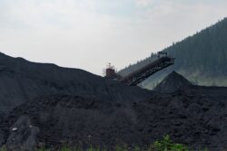 pile of coal in a mine. Natural resources found in alberta canada.